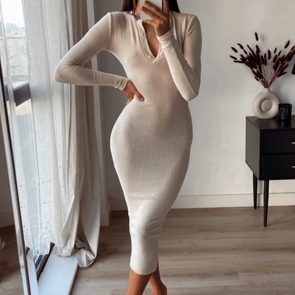 Plt semi sheer midi dress - Picture 1 of 3